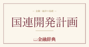 国連開発計画の解説