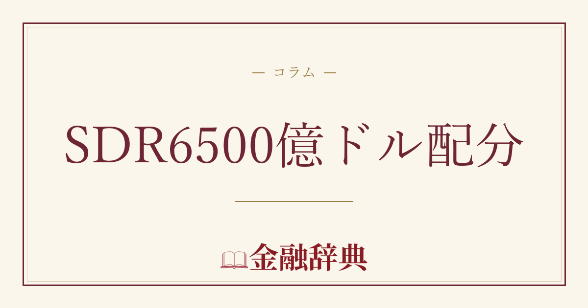 SDR6500億ドル配分の解説