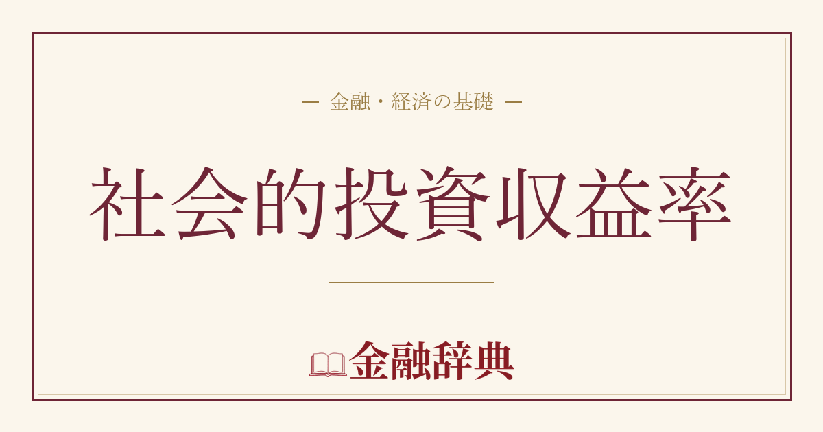 社会的投資収益率の解説