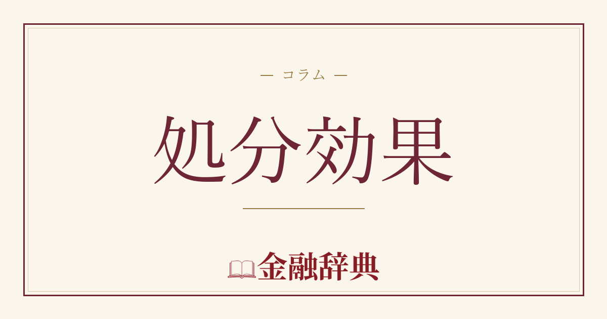 処分効果の解説