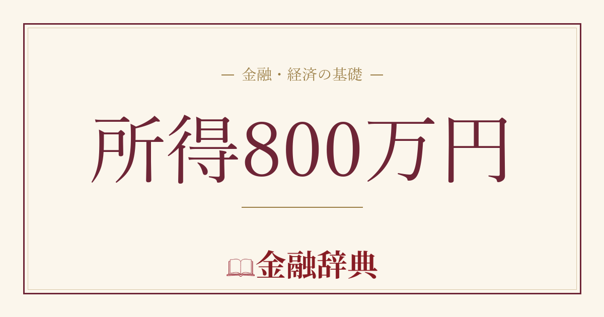 所得800万円の解説