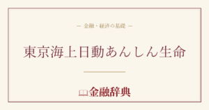 東京海上日動あんしん生命の解説