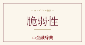 脆弱性の解説